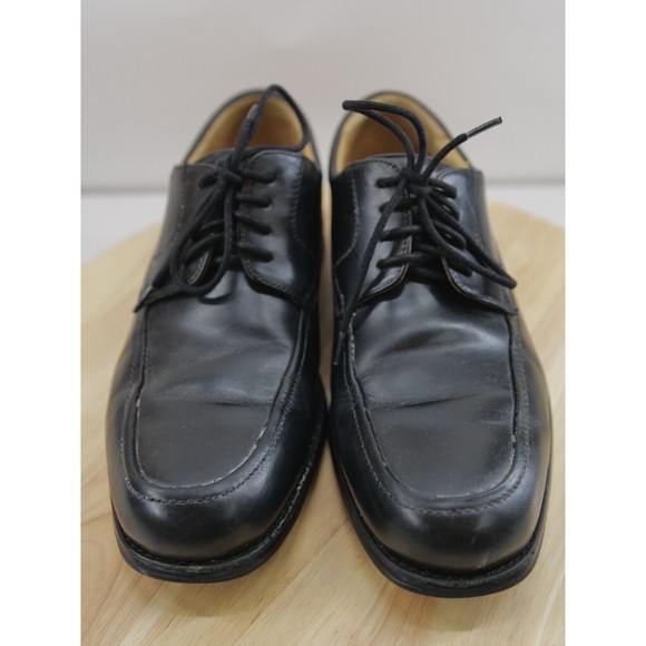 Johnston & Murphy Sheepskin‎ Mens Dress Lace Up Shoes Size 9M Black 20-7427